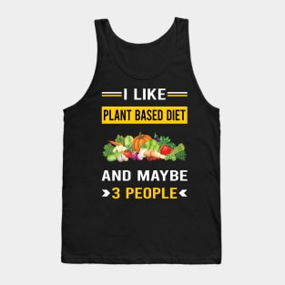 3 People Plant Based Diet Vegan Vegetarian Veganism Tank Top